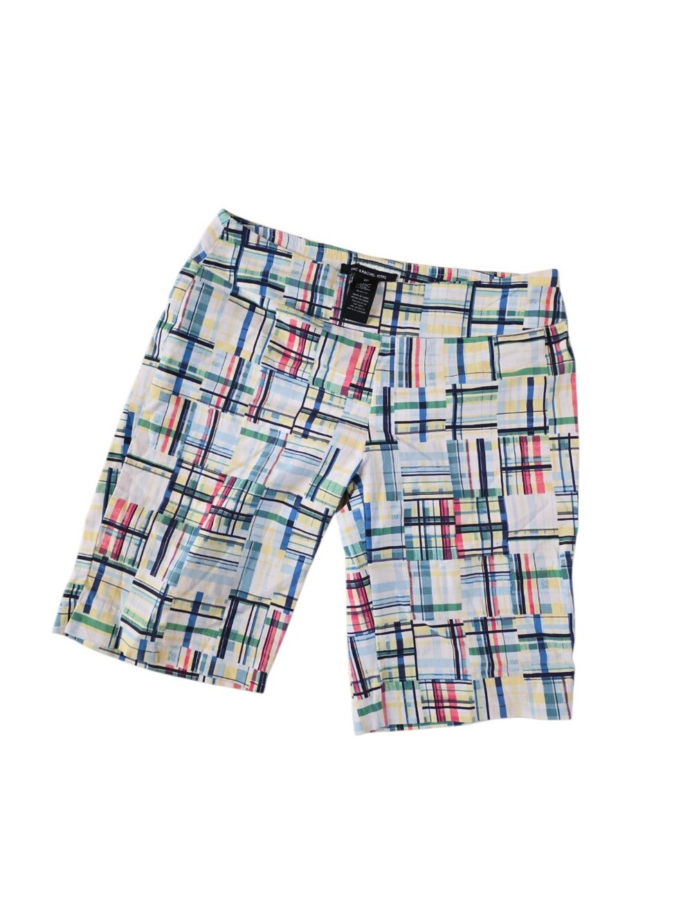 Zac & Rachel Petite Size 6P Abstract Plaid Bermuda Shorts Career Casual
